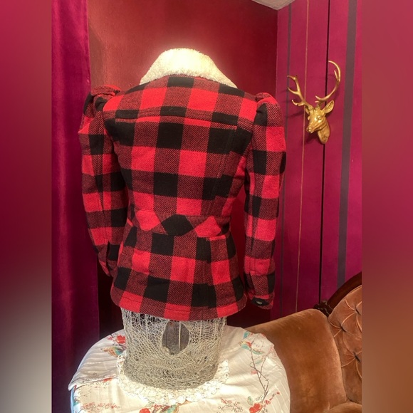 Marc Jacobs, Country Western, Lumberjack Jacket w Elegant Puff Shoulders, Small - Picture 6 of 10